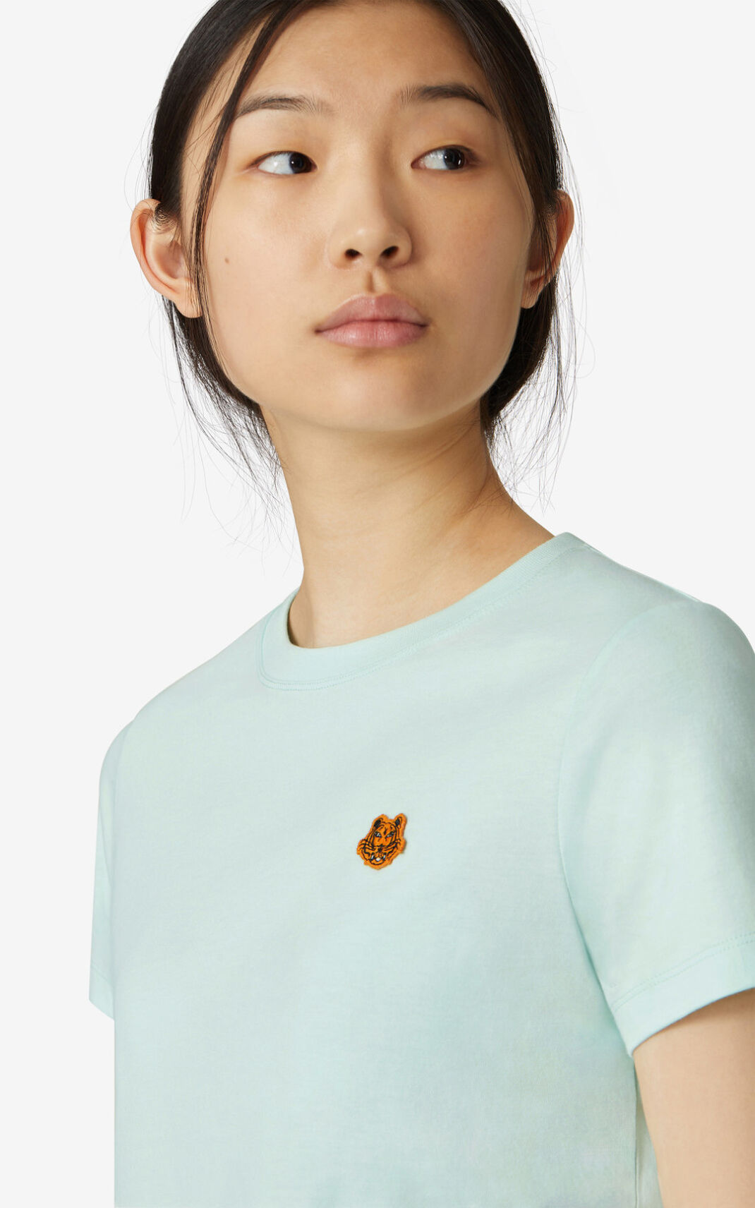 Kenzo Tiger Crest Camisetas Mujer Verde Menta | 2049183-UY